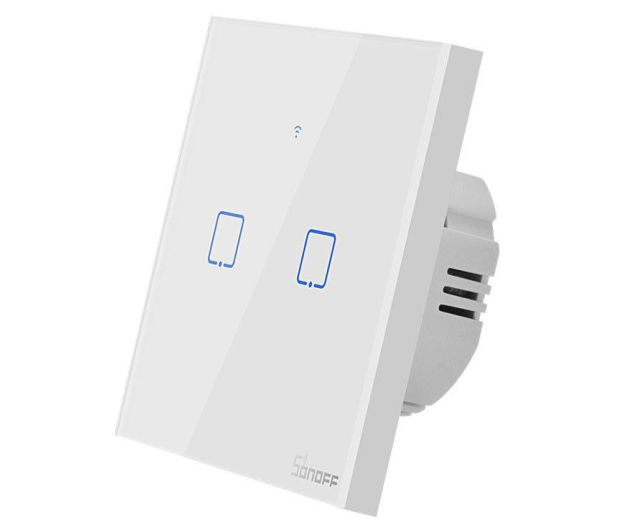 Sonoff Dotykowy Włącznik T1 EU TX (WiFi+RF433 2-kanałowy) - 524640 - zdjęcie 3